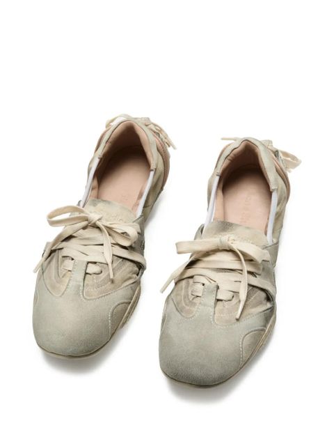 Acne Studios laced leather sneakers - Grey - zdjęcie produktu nr 2