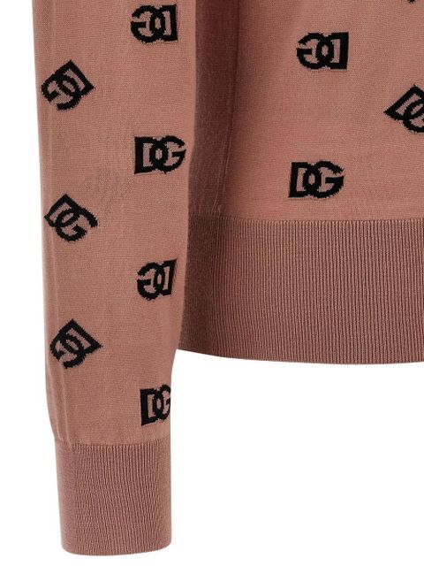 Dolce & Gabbana DNA logo-print cardigan - Pink