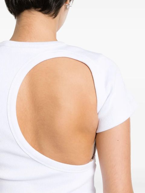 Axel Arigato cut-out ribbed T-shirt - White
