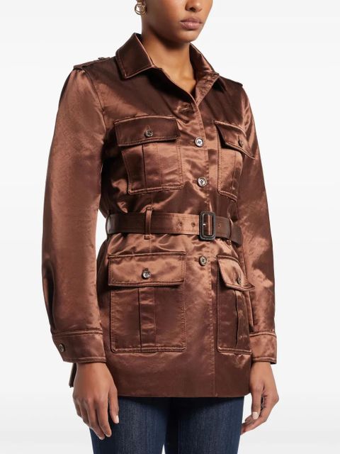 TOM FORD satin belted jacket - Brown - zdjęcie produktu nr 2