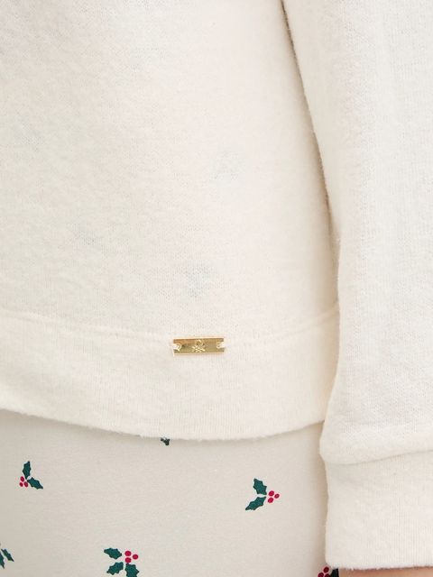 United Colors of Benetton longsleeve piżamowy damska kolor beżowy 3Q413M08A