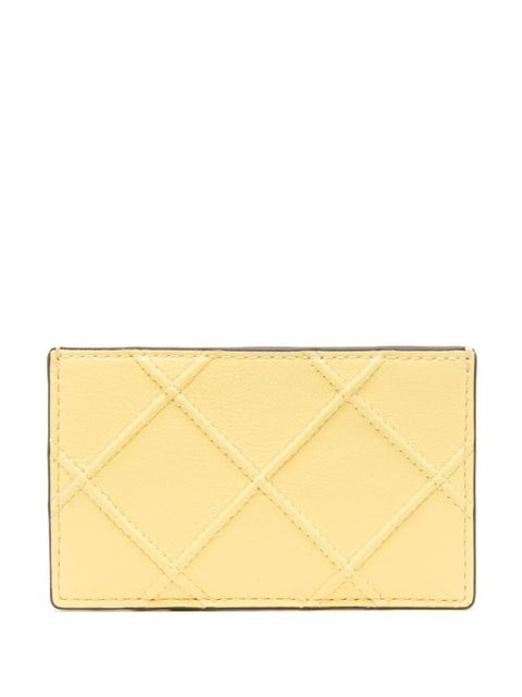 Tory Burch Fleming diamond-pattern cardholder - Yellow - zdjęcie produktu nr 2