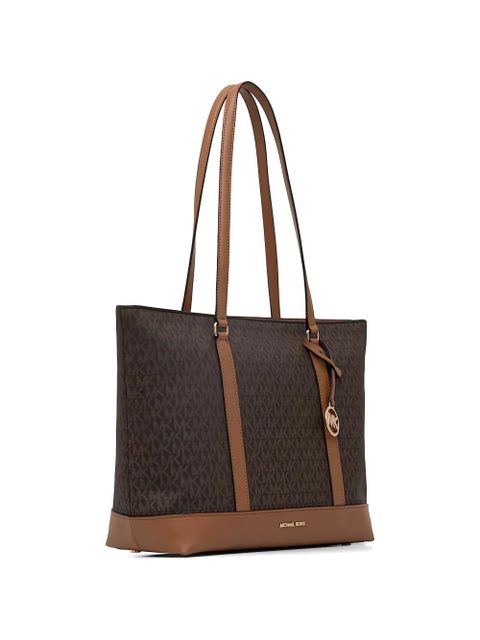 Michael Kors logo-print leather-trim tote bag - Brown - zdjęcie produktu nr 2