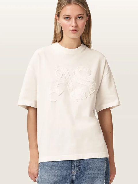 AllSaints T-shirt damski bawełniany INSIGNIA - zdjęcie produktu nr 1
