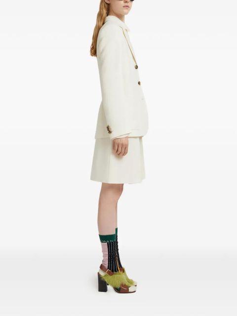 Marni ruffled long-sleeveS shirt - Neutrals