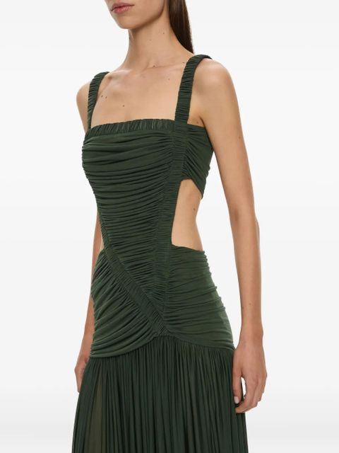Christopher Esber Orion Separation cut-out ruched gown - Green