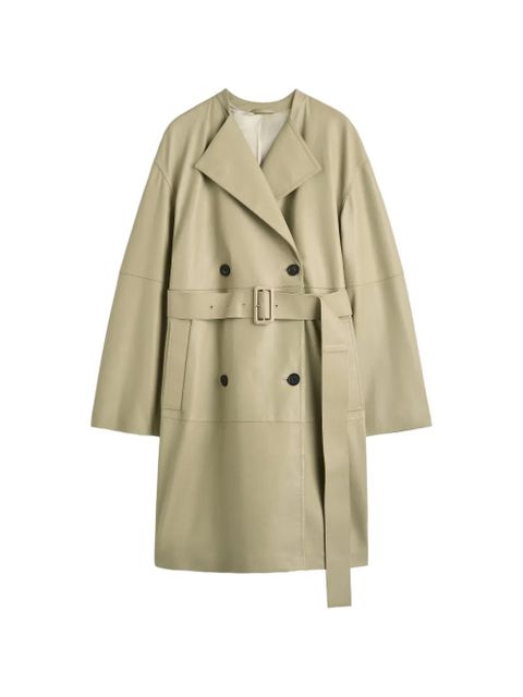 TOTEME collarless leather coat - Neutrals - zdjęcie produktu nr 1