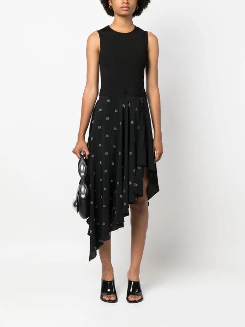 Givenchy 4G-motif asymmetric-hem dress - Black - zdjęcie produktu nr 2