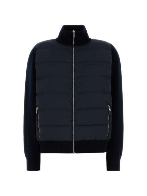 Miu Miu panelled padded cardigan - Blue - zdjęcie produktu nr 1