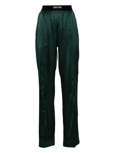 TOM FORD silk satin pyjama bottoms - Green - zdjęcie produktu nr 1