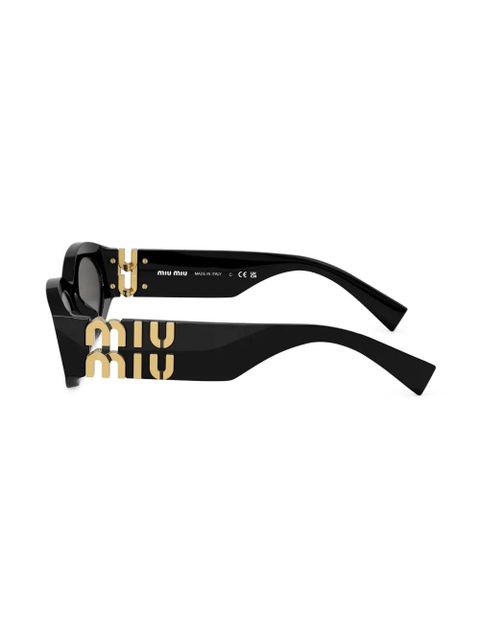 Miu Miu Eyewear Glimpse oval-frame sunglasses - Black