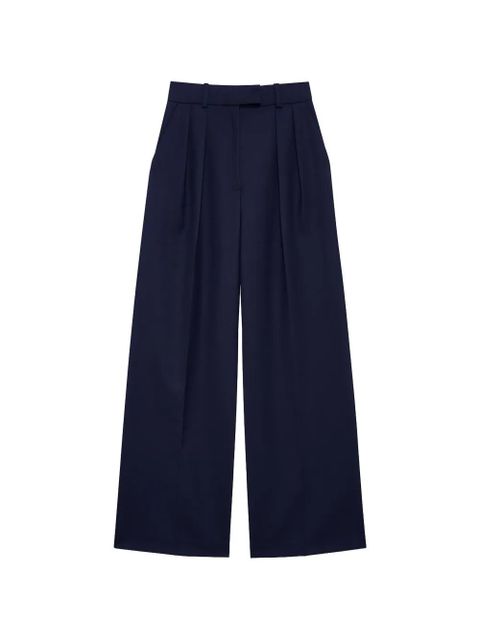 ANINE BING pleated palazzo trousers - Blue - zdjęcie produktu nr 1