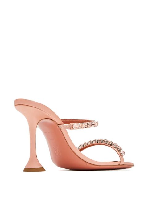 Amina Muaddi 95mm Gigi crystal-embellished sandals - Pink