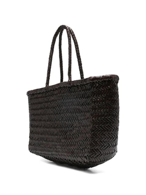 DRAGON DIFFUSION braided-handle shoulder bag - Brown