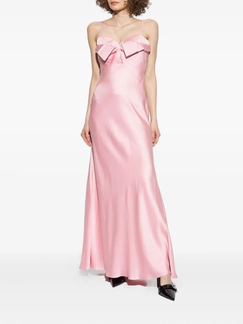 Alexander McQueen bow-detail maxi slip dress - Pink