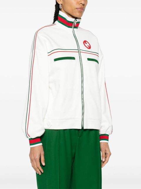 Gucci Web-stripe technical-jersey jacket - White