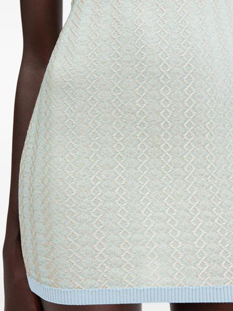 Jacquemus knitted mini dress - Blue