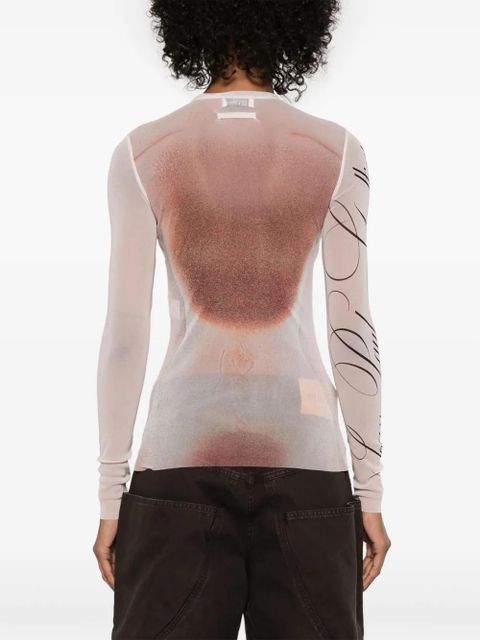 Jean Paul Gaultier silhouette-print T-shirt - Pink