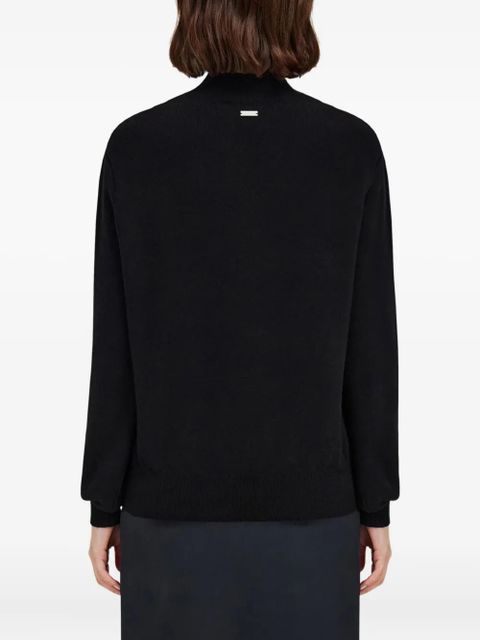 Ferragamo pleated-tassel sweater - Black