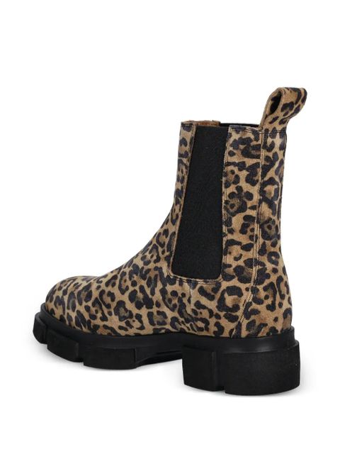 Copenhagen leopard-print lug-sole Chelsea boots - Brown