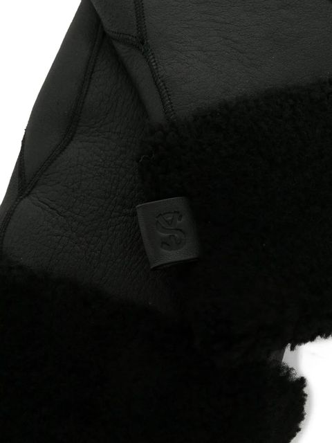 Yves Salomon short lambskin mittens - Black - zdjęcie produktu nr 2