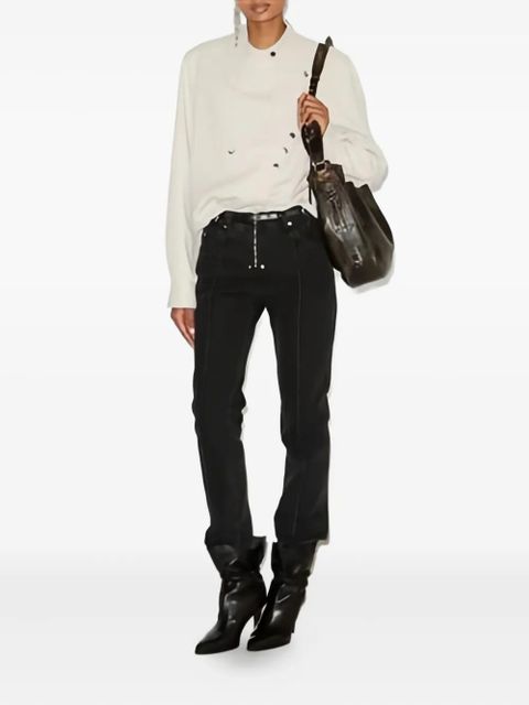 ISABEL MARANT Silviana zip-detail trousers - Black - zdjęcie produktu nr 2
