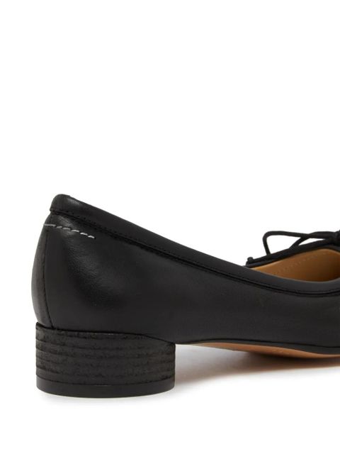 MM6 Maison Margiela Anatomic leather ballerina shoes - Black
