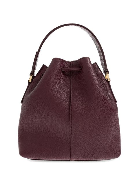Ferragamo drawstring leather bucket bag - Red