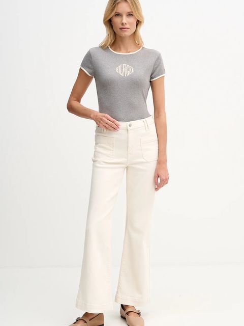 Tommy Hilfiger t-shirt bawełniany damski kolor szary WW0WW47881