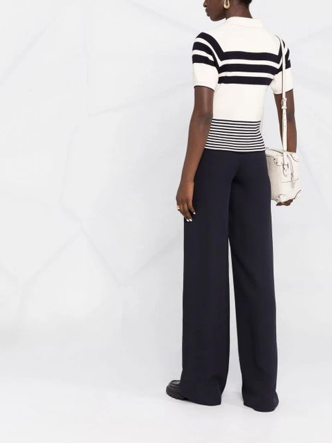 Valentino Garavani high-waisted wide-leg trousers - Blue