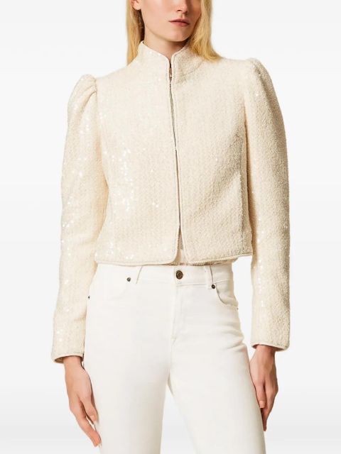 TWINSET bouclé sequin jacket - Neutrals