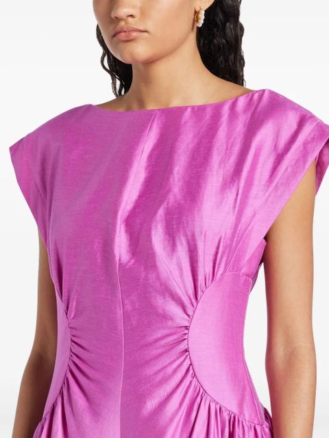 Acler Emery draped midi dress - Pink