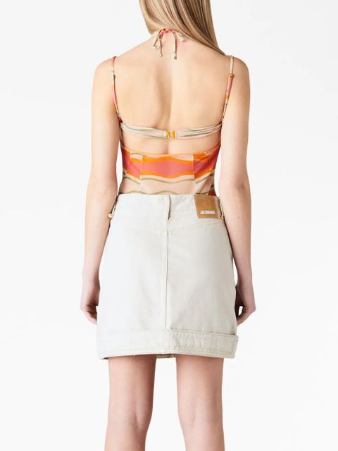 Jacquemus Ilha graphic-print bodysuit - Pink