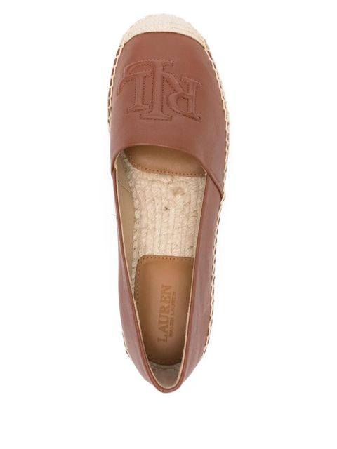 Lauren Ralph Lauren Cameryn embossed-logo espadrilles - Brown