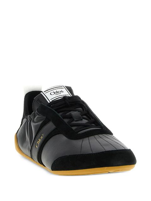 Chloé embossed kick lace-up sneakers - Black - zdjęcie produktu nr 1