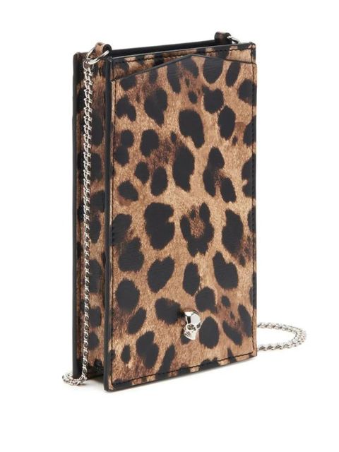Alexander McQueen leopard-print phone case - Brown - zdjęcie produktu nr 2