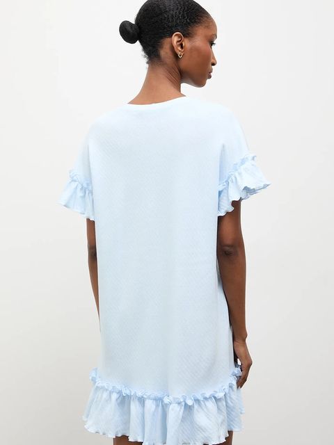 Answear.LAB koszula nocna bawełniana damska kolor niebieski bawełniana