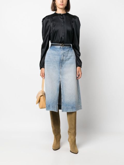 ISABEL MARANT Joanea pleated blouse - Black