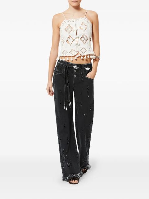 ISABEL MARANT Amia cut-out jeans - Black - zdjęcie produktu nr 2
