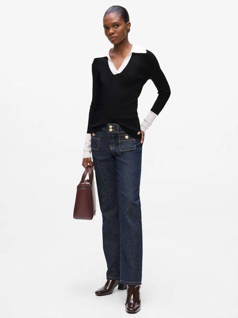 Karl Lagerfeld sweter damski kolor czarny lekki A4W18043