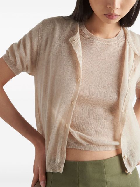 Prada layered cashmere jumper - Neutrals