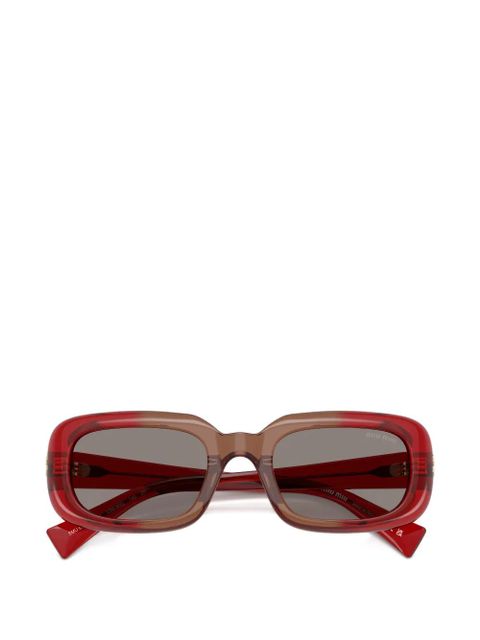 Miu Miu Eyewear rectangle frame sunglasses - Red
