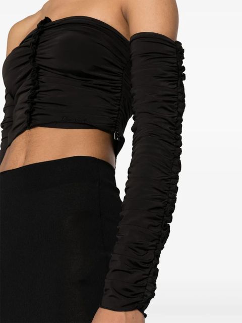 ROTATE BIRGER CHRISTENSEN gathered crop top - Black