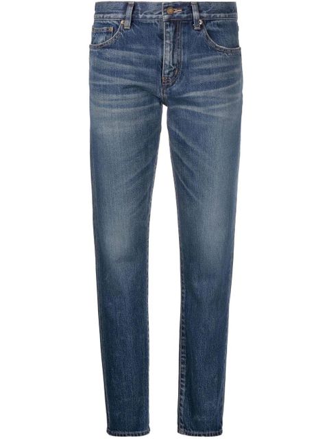 Saint Laurent stonewashed straight-leg jeans - Blue - zdjęcie produktu nr 1