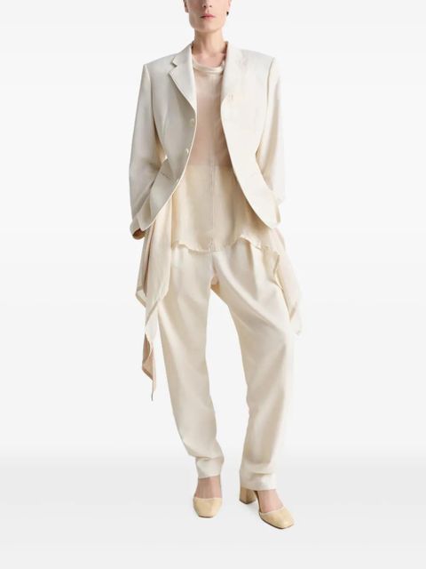 LEMAIRE gabardine-weave single-breasted blazer - White - zdjęcie produktu nr 2