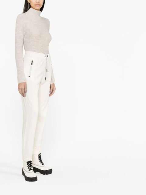 Moncler Grenoble drawstring-waistband cotton track pants - Neutrals