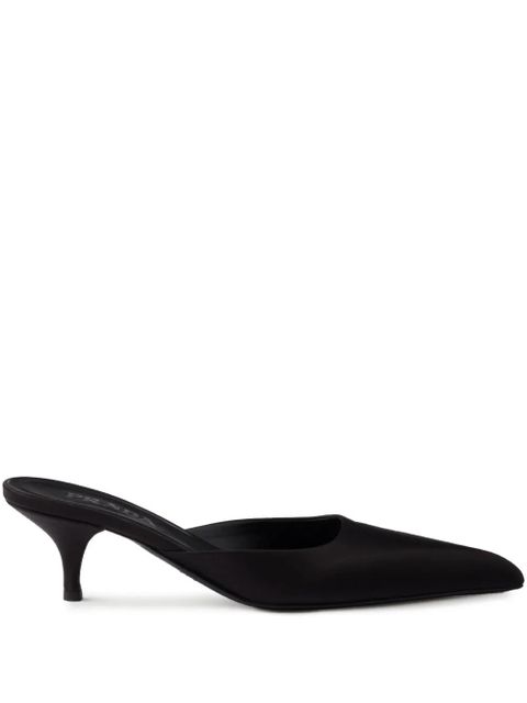 Prada 55mm satin mules - Black - zdjęcie produktu nr 1