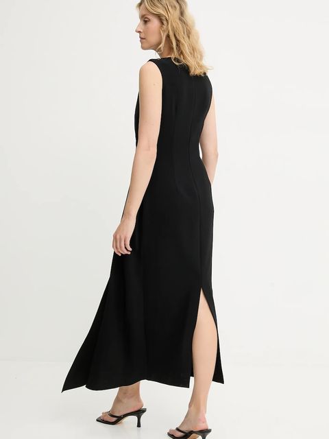 Answear.LAB sukienka kolor czarny maxi prosta