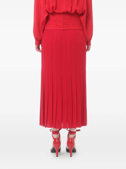 Valentino Garavani georgette midi skirt - Red - zdjęcie produktu nr 2