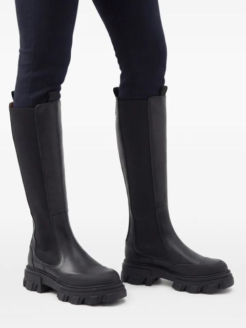 GANNI knee-high Chelsea boots - Black